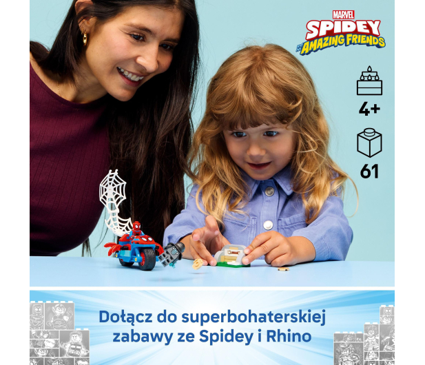 LEGO Marvel 11206 Spidey na motocyklu kontra Rhino - 1473401 - zdjęcie 5